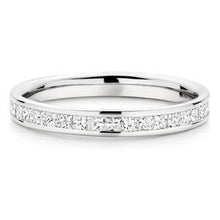 Princess Channel Setting Wedding Ring In 1.00 Carat Total Weight.