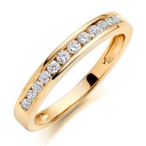 Round Channel Setting Wedding Ring In 3.00 Carat Total Weight.