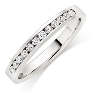 Round Channel Setting Wedding Ring In 3.00 Carat Total Weight.