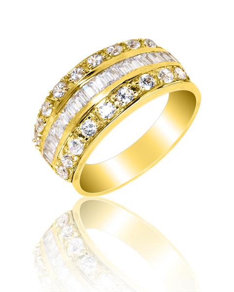 Channel Set Baguette and Round Wedding and Anniversary Ring
