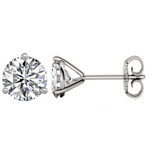 14 KARAT WHITE GOLD 3-PRONG ROUND 0.10 C.T.W