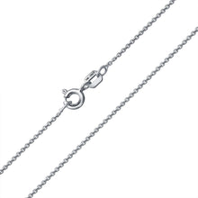 14 KARAT WHITE GOLD 4-PRONG ROUND PENDANT WITH ROLO CHAIN. BUILD YOUR OWN PENDANT.