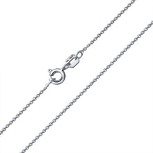 14 KARAT WHITE GOLD 6-PRONG ROUND PENDANT WITH ROLO CHAIN. BUILD YOUR OWN PENDANT.