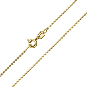 14 KARAT YELLOW GOLD MARQUISE PENDANT WITH ROLO CHAIN. BUILD YOUR OWN PENDANT.
