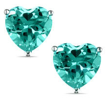 14 KARAT WHITE GOLD AQUAMARINE HEART. Choose From 0.25 CTW To 10.00 CTW