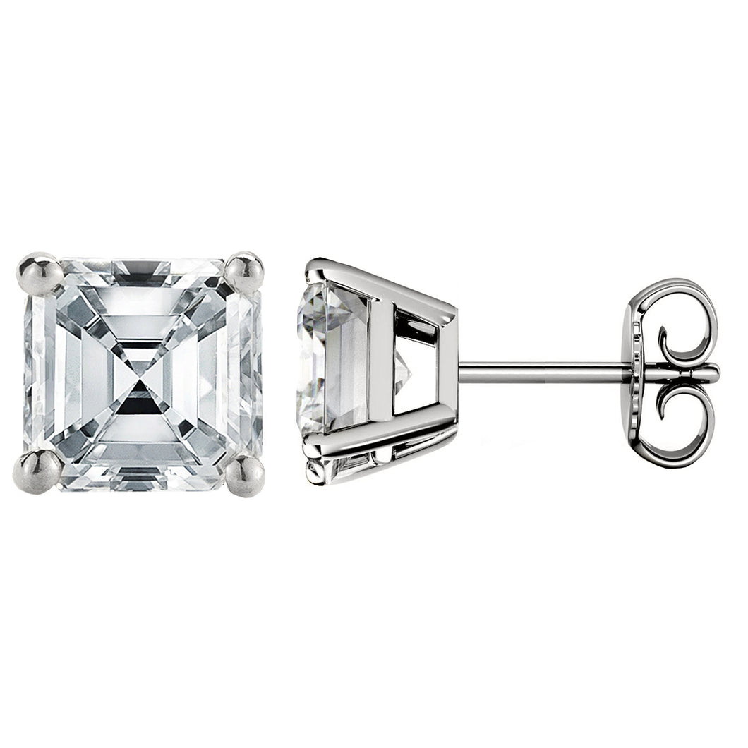 14 KARAT WHITE GOLD ASSCHER 0.25 C.T.W