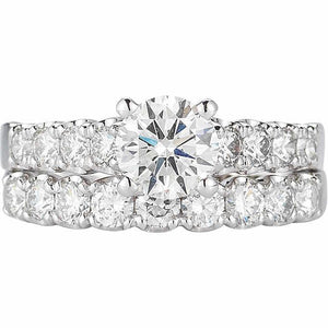 Classic Wedding Engagement Ring - Choose 14k, 18k or Platinum