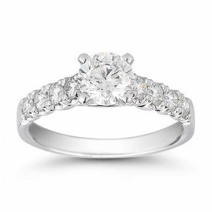 Classic Wedding Engagement Ring - Choose 14k, 18k or Platinum