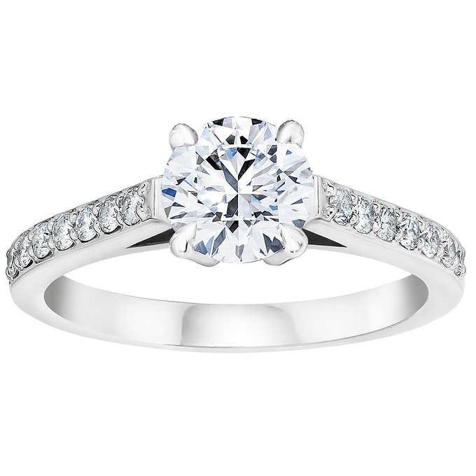 Classic Wedding Engagement Ring - Choose 14k, 18k or Platinum