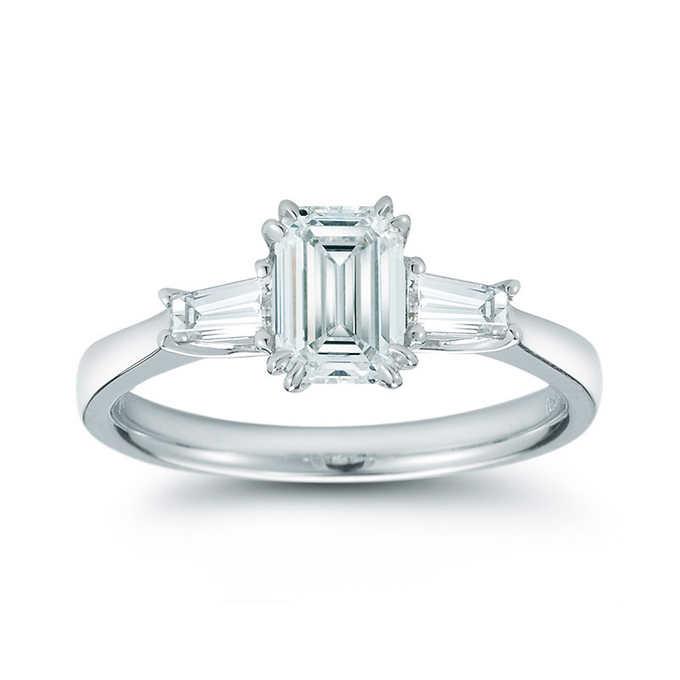 Classic Wedding Engagement Ring - Choose 14k, 18k or Platinum