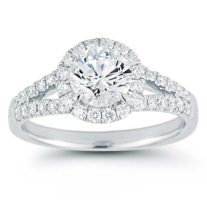 Classic Wedding Engagement Ring - Choose 14k, 18k or Platinum