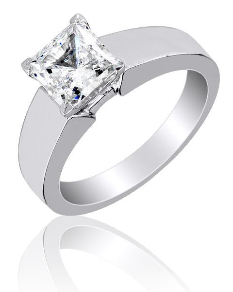 Classic Wedding Engagement Ring - Choose 14k, 18k or Platinum