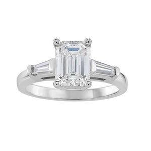 Classic Wedding Engagement Ring - Choose 14k, 18k or Platinum