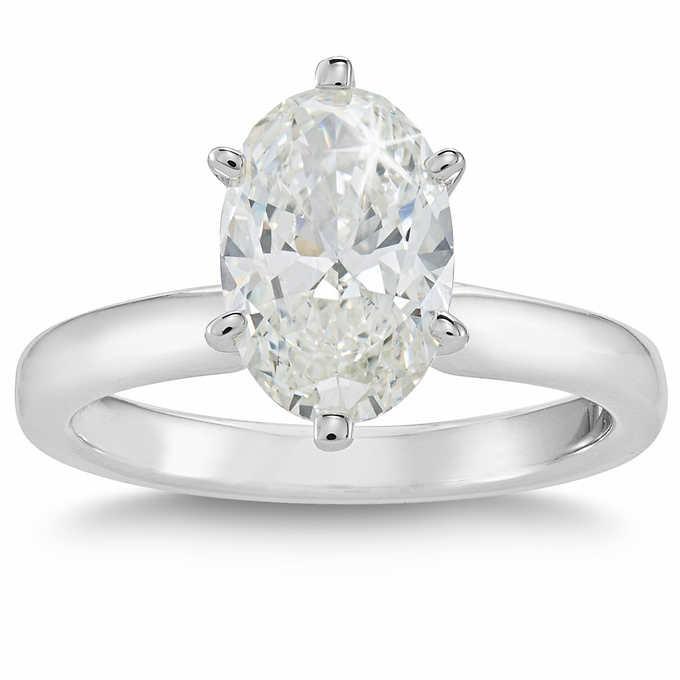 Classic Wedding Engagement Ring - Choose 14k, 18k or Platinum