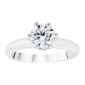 Classic Wedding Engagement Ring - Choose 14k, 18k or Platinum