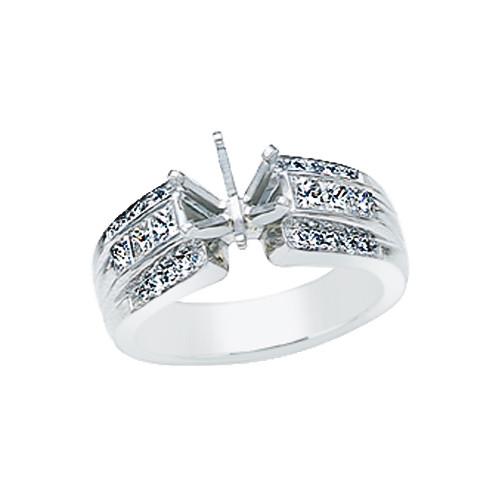 Classic Wedding Engagement Ring - Choose 14k, 18k or Platinum