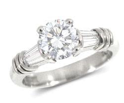 Classic Wedding Engagement Ring - Choose 14k, 18k or Platinum