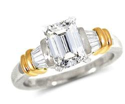 Classic Wedding Engagement Ring - Choose 14k, 18k or Platinum