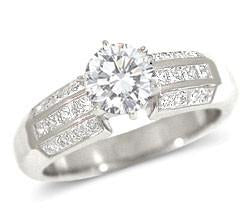 Classic Wedding Engagement Ring - Choose 14k, 18k or Platinum