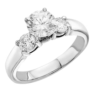 Classic Wedding Engagement Ring - Choose 14k, 18k or Platinum