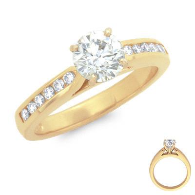 Classic Wedding Engagement Ring - Choose 14k, 18k or Platinum