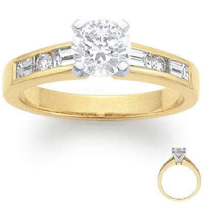 Classic Wedding Engagement Ring - Choose 14k, 18k or Platinum