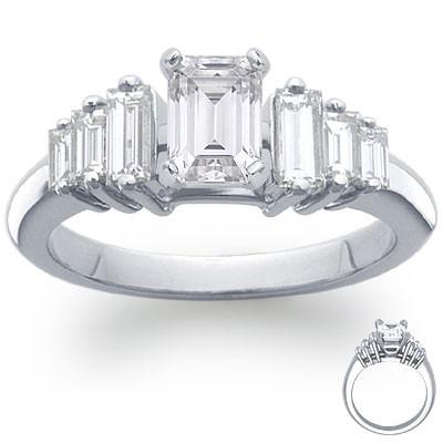 Classic Wedding Engagement Ring - Choose 14k, 18k or Platinum