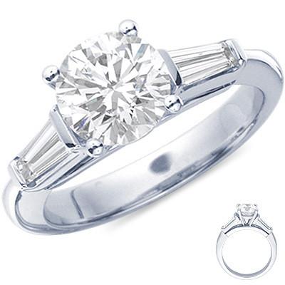 Classic Wedding Engagement Ring - Choose 14k, 18k or Platinum