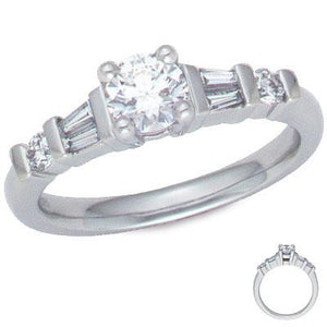 Classic Wedding Engagement Ring - Choose 14k, 18k or Platinum