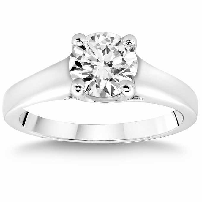 Classic Wedding Engagement Ring - Choose 14k, 18k or Platinum