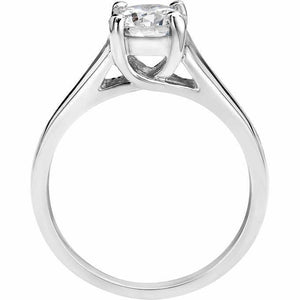 Classic Wedding Engagement Ring - Choose 14k, 18k or Platinum