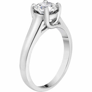 Classic Wedding Engagement Ring - Choose 14k, 18k or Platinum