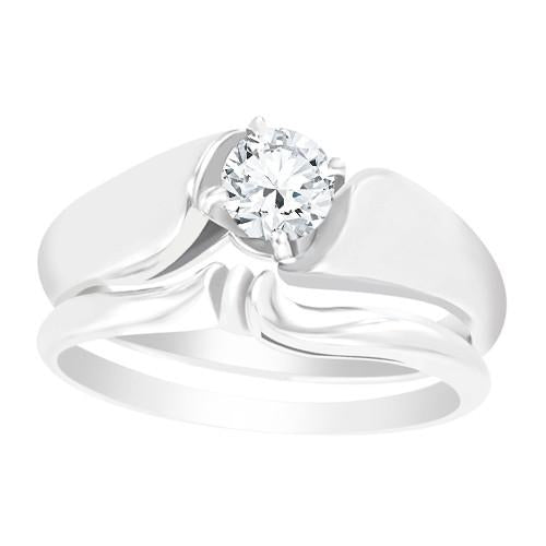 Classic Wedding Engagement Ring - Choose 14k, 18k or Platinum