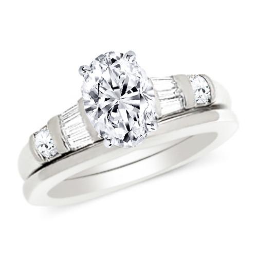 Classic Wedding Engagement Ring - Choose 14k, 18k or Platinum