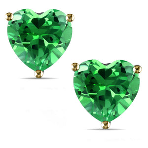 14 KARAT YELLOW GOLD EMERALD HEART. Choose From 0.25 CTW To 10.00 CTW