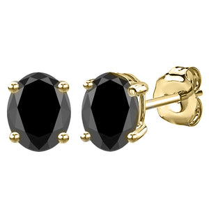 14 KARAT YELLOW GOLD BLACK OVAL. Choose From 0.25 CTW To 10.00 CTW